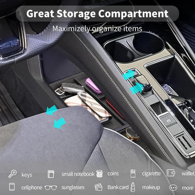 [4 Stück] CDEFG Kompatibel mit Skoda Enyaq iV 2021 2022 2023 Mittelkonsole Organizer Aufbewahrungsbo