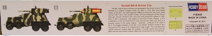Hobby Boss 83839 (-) Plastikmodellbausatz Sowjetischer BA-6 Armor Car, 1:35 Scale