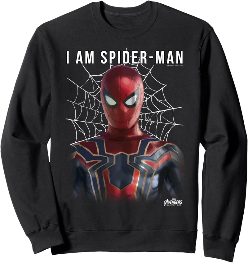 Marvel Avengers: Infinity War I Am Spider-Man Web Portrait Sweatshirt