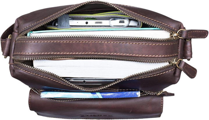 STILORD 'Mira' Vintage Umhängetasche für Damen 12,2 Zoll Schultertasche Handtasche Ausgehen Freizeit