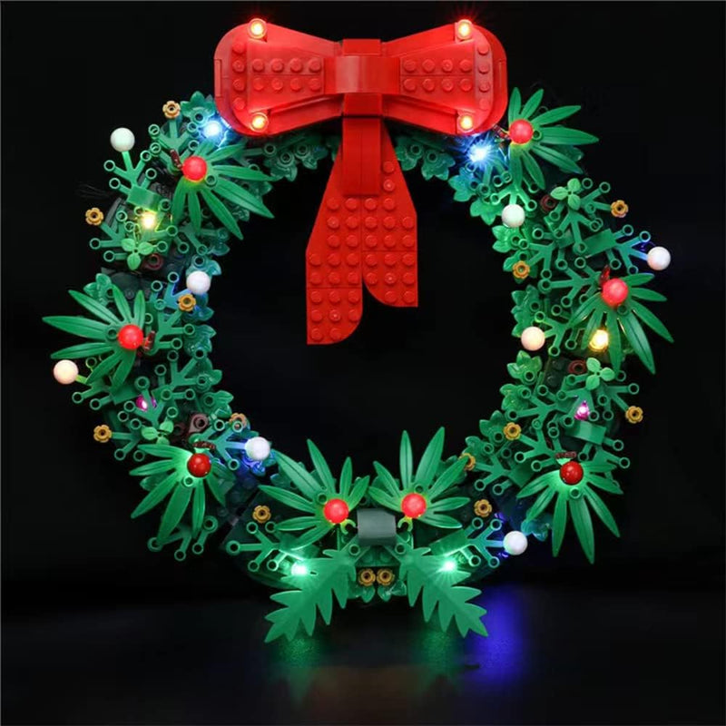 GEAMENT LED Licht-Set Kompatibel mit Lego Adventskranz (Christmas Wreath 2-in-1) - Beleuchtungsset f