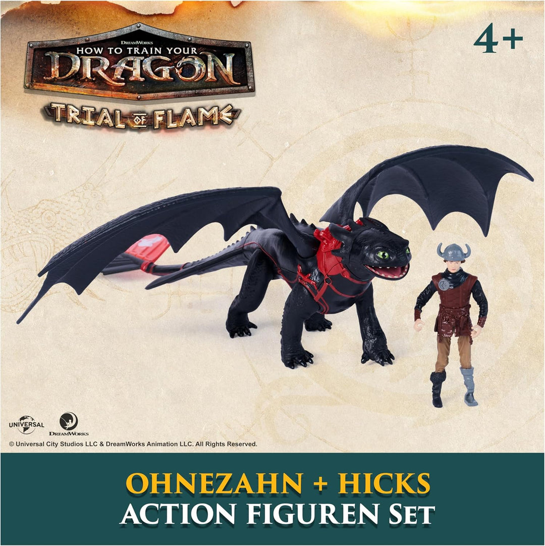 Dreamworks Dragons, Drachenzähmen leicht gemacht - Wikinger & Drachen Actionfiguren-Set, Hicks und O