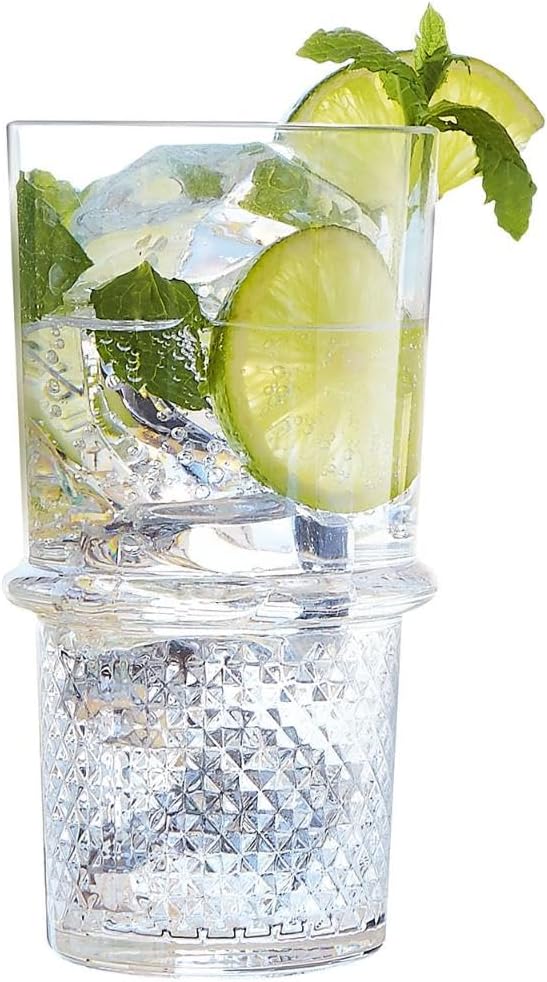 Arcoroc ARC L7335 New York Trinkglas, Wasserglas, Saftglas, 350ml, Glas, transparent, 6 Stück Longdr