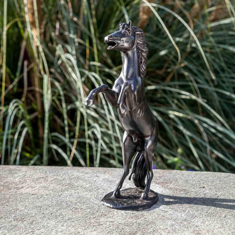 IDYL Bronze-Skulptur EIN Sich aufbaeumendes Pferd | 24x7x19 cm | Tierfigur aus Bronze handgefertigt