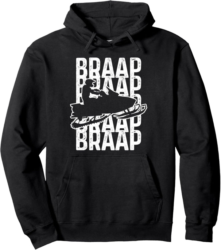 Schneemobil Braap Motorschlitten Lustig Geschenk Pullover Hoodie