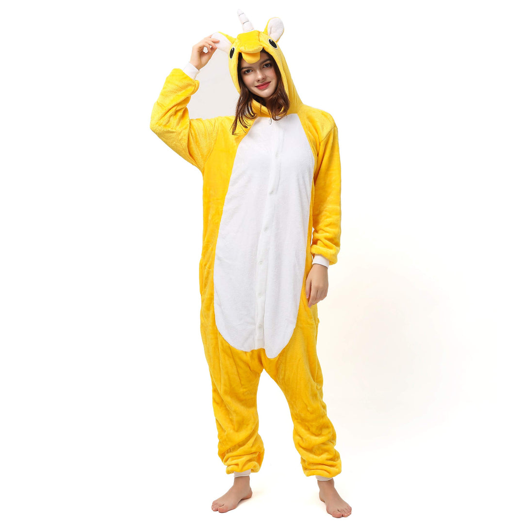 Flauschige Einhorn Kostüme Onesies Kigurumis für 145-185cm Körpergrösse (Erwachesene, Damen, Herren,