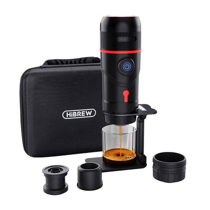 HiBREW H4-Premium 3-in-1 Tragbarer Kaffeeautomat mit Hülle, 80 W