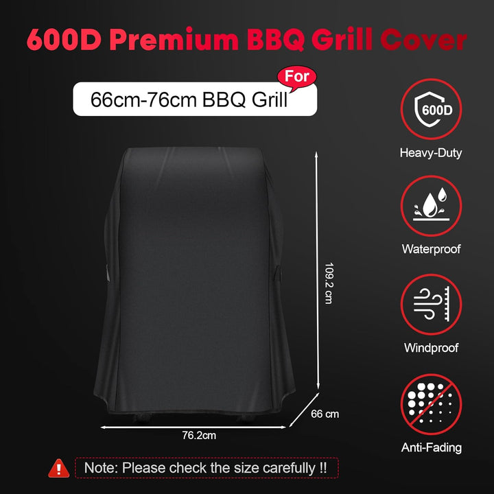 Grillabdeckung Wetterfest 76 cm - 7105 Grillabdeckungen für Weber Spirit 210 Grill, PU abdeckhaube f