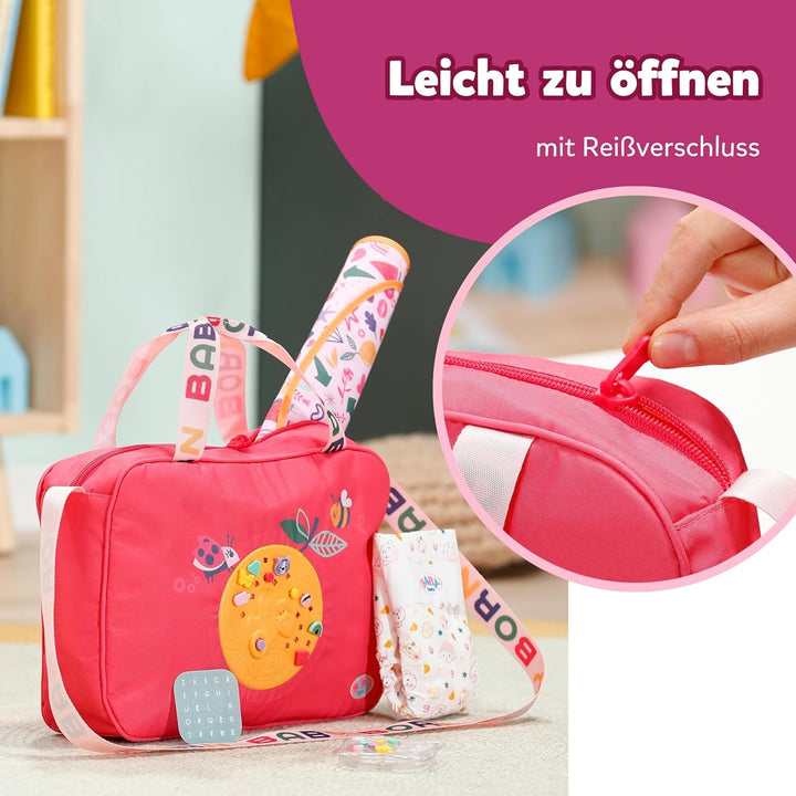 BABY born Wickeltasche für Puppen - Inkl. Windeln, Wickelunterlage, Aufbewahrungsbox &amp; Pins zum Verz