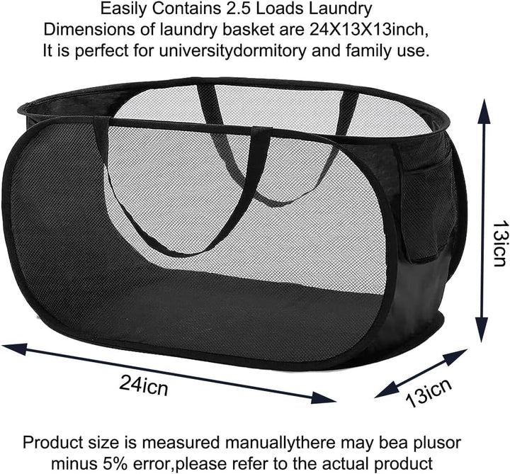 Pop Up Wäschekorb Faltbarer Wäschekorb 2 Stk(36 * 36 * 58 Cm) Wäschetonne Wäschekorb klappbar mit Gr