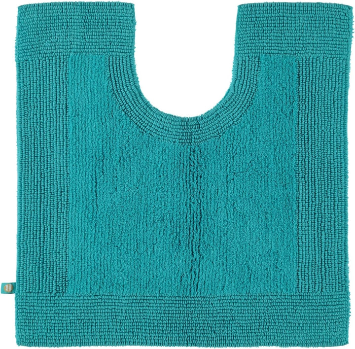 Rhomtuft Badteppiche Prestige Azur - 41 Toilettenvorlage mit Ausschnitt 60x60 cm Azur - 41, Toilette