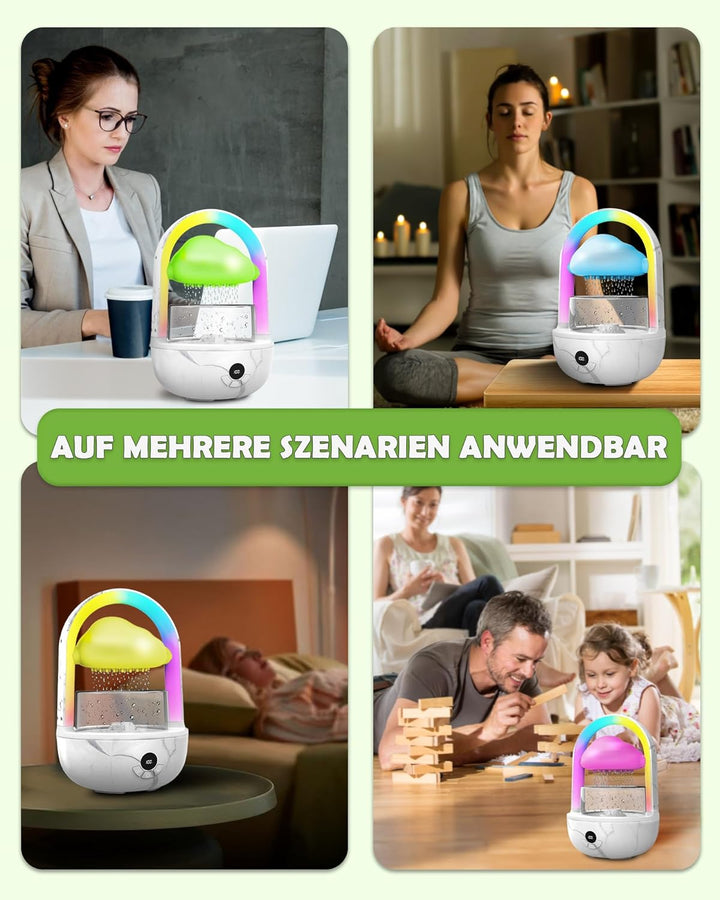 Regenwolken Luftbefeuchter Mit Regenbogenlicht, Weljoy Humidifier Mit Exklusive APP, Luftbefeuchter