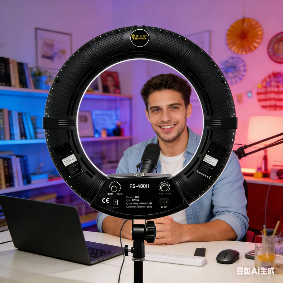 YIDOBLO FS-480II 5500K Bio-Farbkamera Foto / Studio / Telefon / Video 18 '' 480 LED Ringlicht LED La