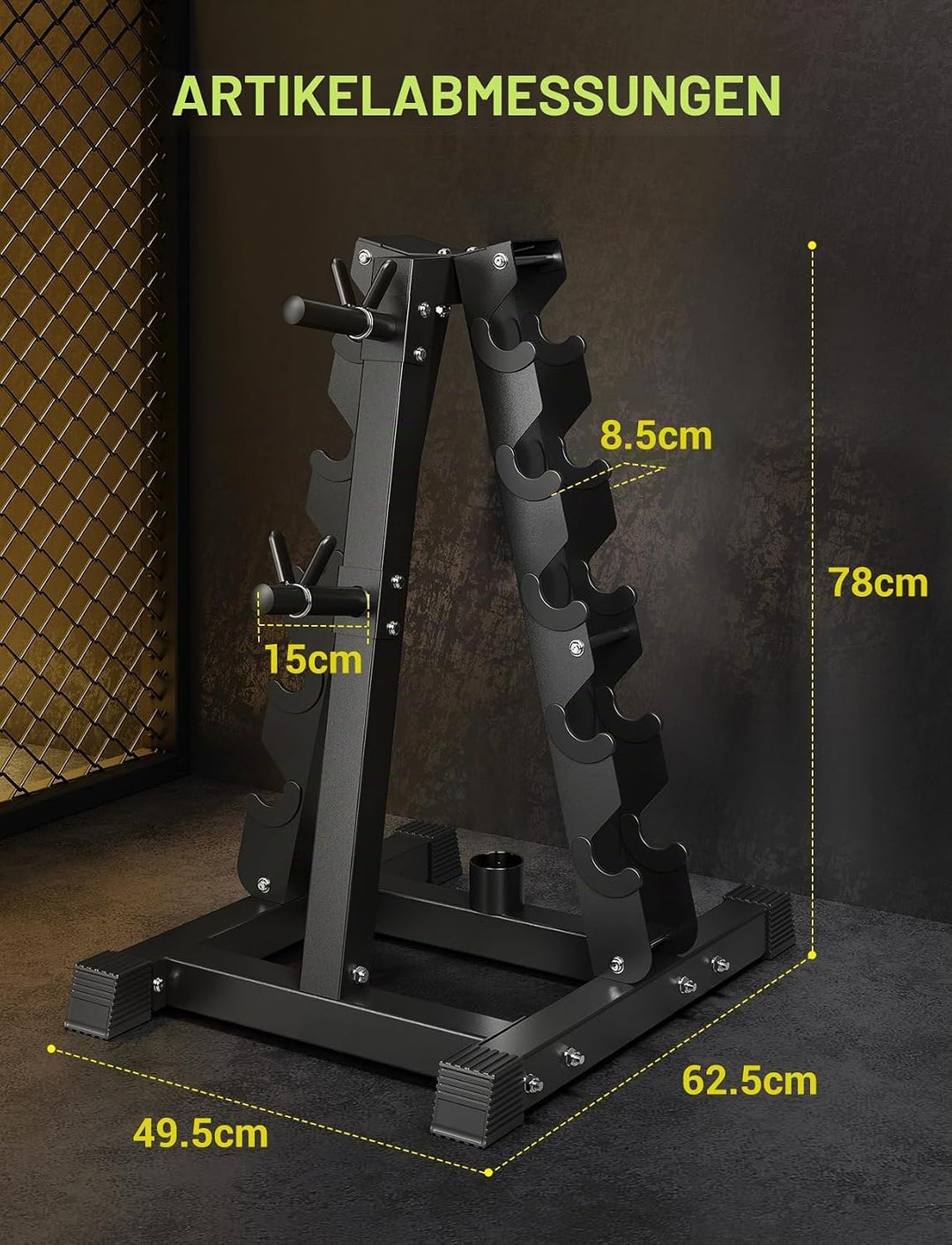 Dripex 3/5 Ebenen hantelständer kurzhanteln, Passend zu Hanteln, Kettlebells, Langhanteln, Max.500kg