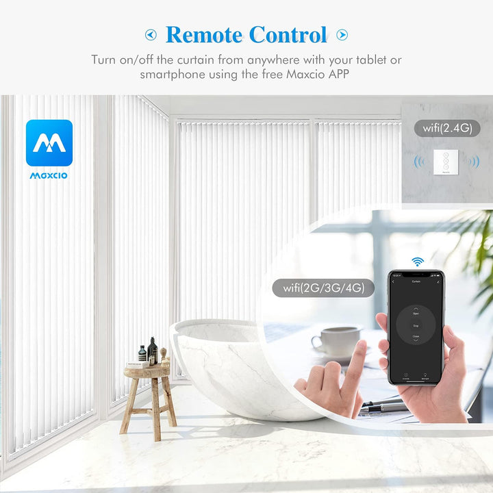 Maxcio Wlan Rolladenschalter, Rolladen Zeitschaltuhr Kompatibel mit Alexa & Google Home, Smart Schal