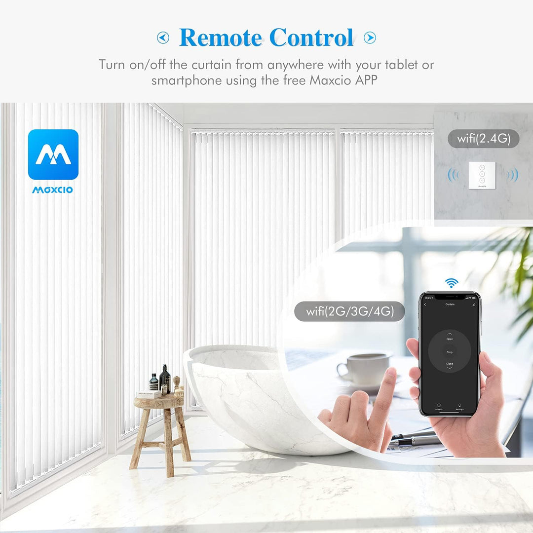Smart Rolladen Zeitschaltuhren, Maxcio Wlan Rolladen Jalousie Vorhang Schalter, Kompatibel mit Alexa