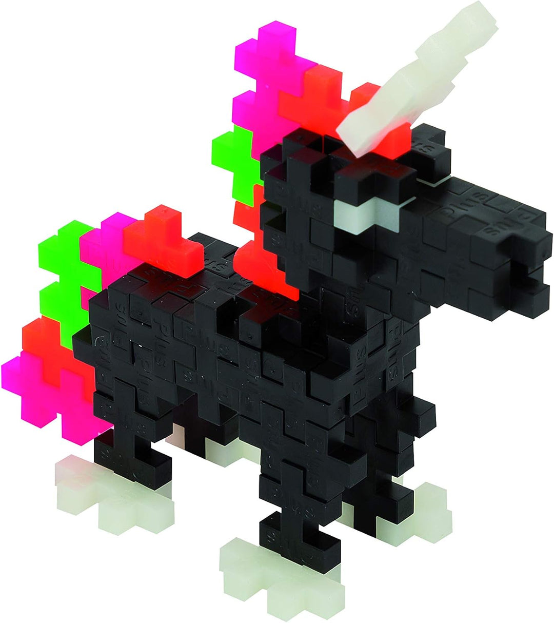 Plus-Plus 9603808 Mini Geniales Konstruktionsspielzeug, Build and Glow, nachtleuchtendes Bausteine-S