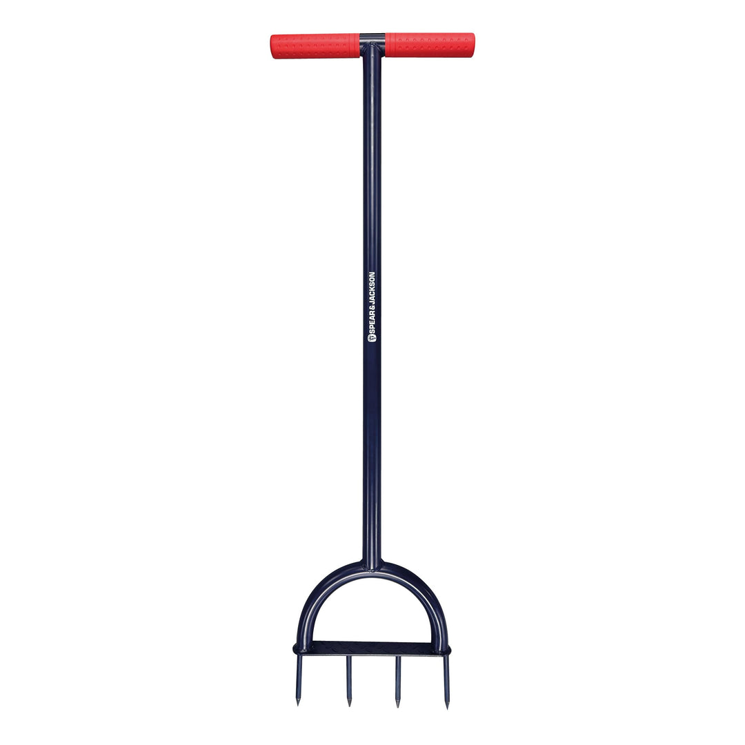Spear & Jackson 4852LSA Rasenlüfter mit Spikes – Vollmetall-Ausführung mit Carbonstahl-Spitzen, brei