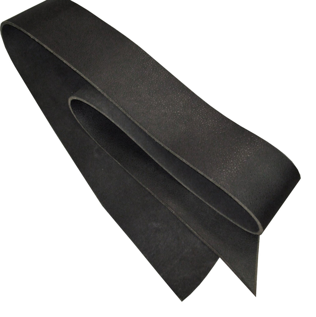 120-150 cm x 8 cm Latigo Lederriemen 3,5-4,5 mm Riemen Gürtelriemen schwarz (130 cm), 130 cm