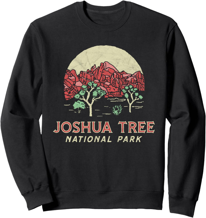 Joshua Tree Vintage Red Rock Mountains & Trees Sketch Sweatshirt