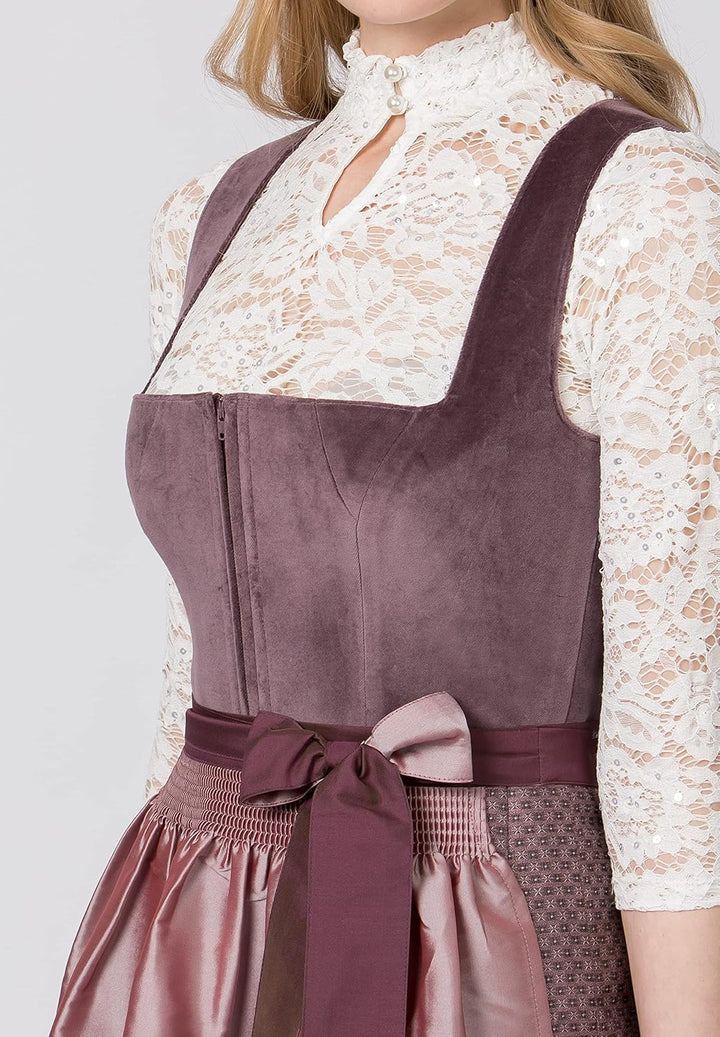 Stockerpoint Damen Malve Midi Dirndl 38 Aubergine, 38 Aubergine