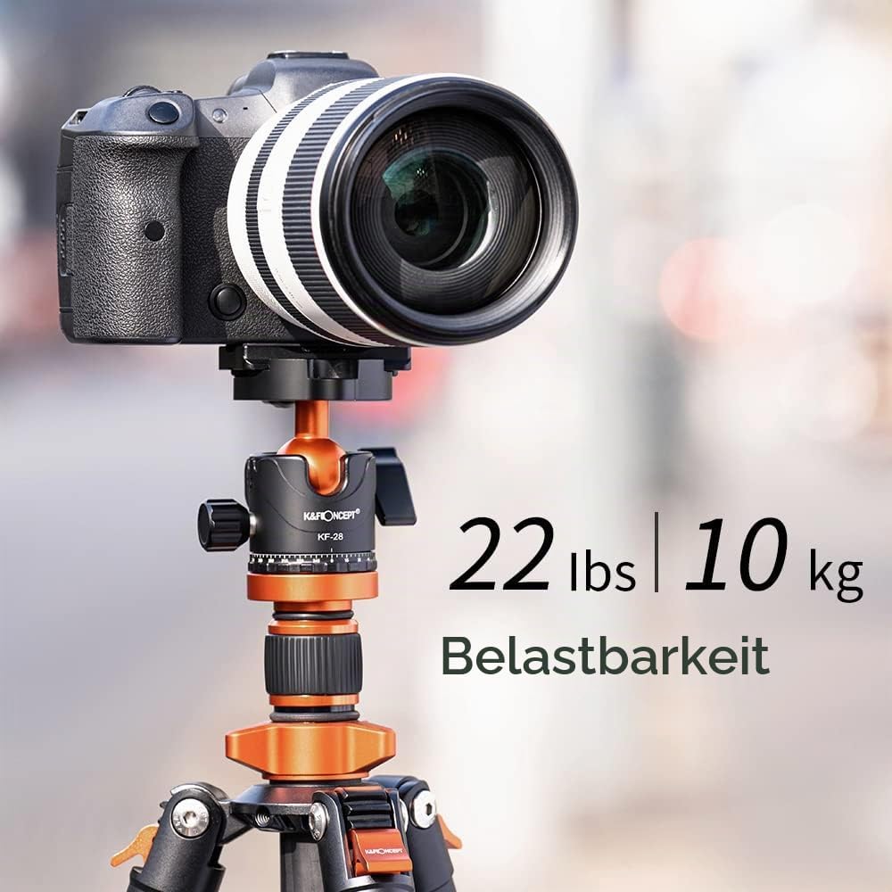 K&amp;F Concept Carbon Stativ Kamera Stativ, kompaktes D254C1(SA254C4) Reisestativ Stativ Kamera, Tripod
