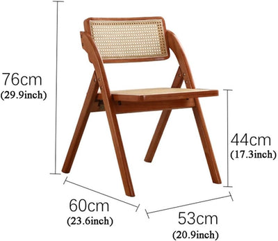 Mgchowue Rattan-Klappstuhl für den Innenhof, Aussenbereich Holz Tragbarer Campingstuhl, Klappbarer S