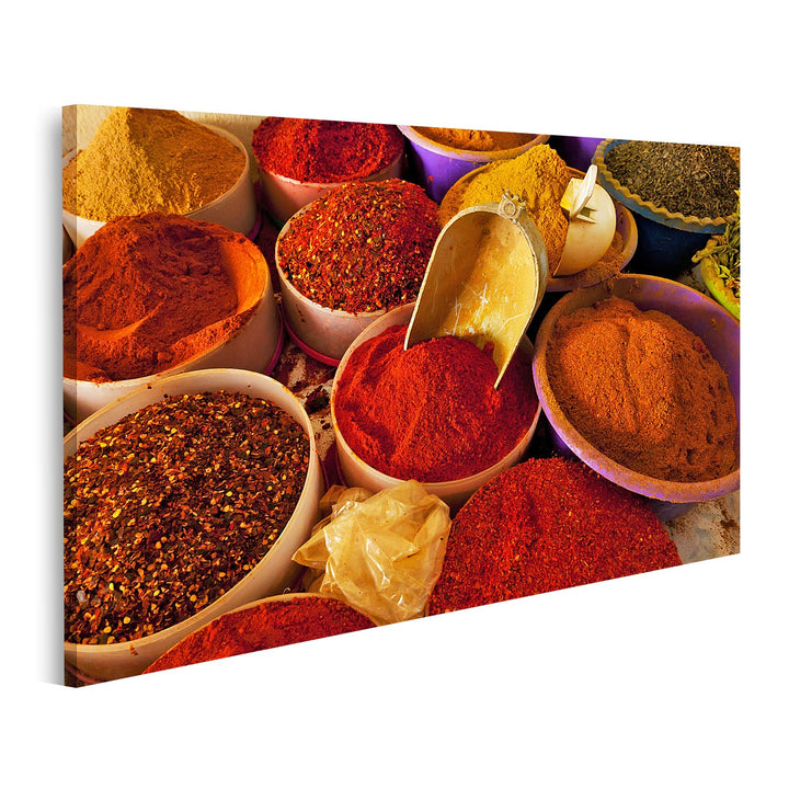 islandburner Bild auf Leinwand Orientalische Gewürzen In Schalen Bilder Wandbilder Poster Leinwand 1