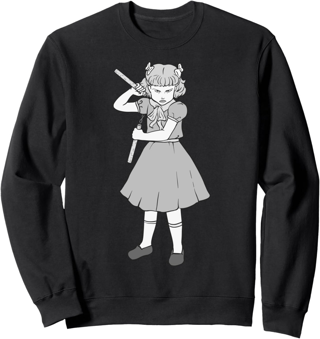 Nunchaku Girl - Clementine - Punk-Gothorror-Fan Sweatshirt