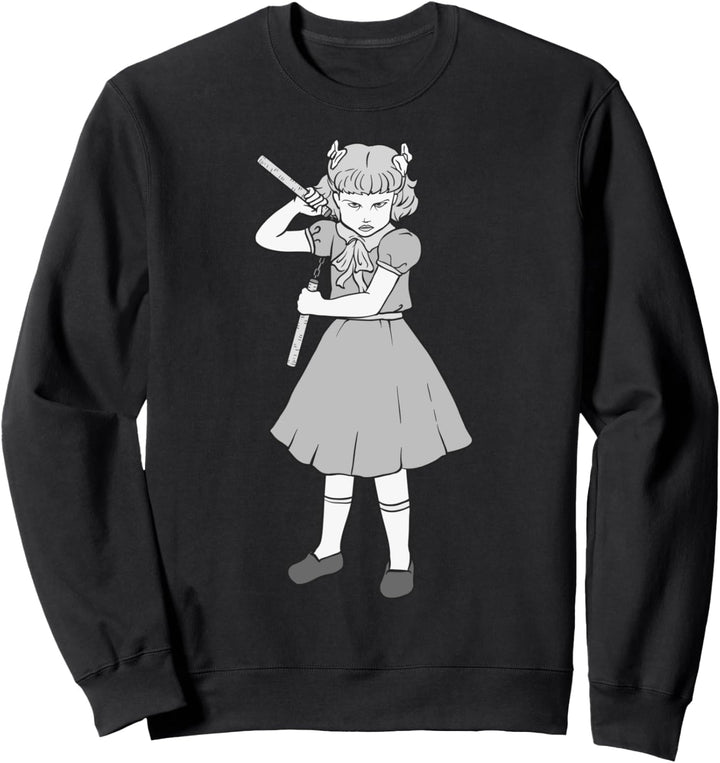 Nunchaku Girl - Clementine - Punk-Gothorror-Fan Sweatshirt