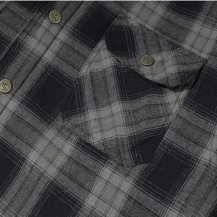 Coevals Club Herren Flanell Jacke Hemd Sherpa Holzfällerhemd Flanellhemd Langarm Kariertes Druckknöp