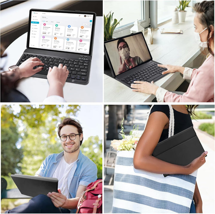 Tastatur Hülle für Lenovo Idea Tab 11 Zoll Tablet 2025,QWERTZ Wireless Abnehmbare Tastatur Kompatibe