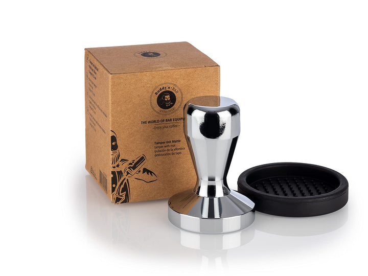 Barista Edition, Tamper, Kaffeeverdichter Ø 58 mm Base, H: 8 cm, Kaffeemehlpresser, rostfreier Edels