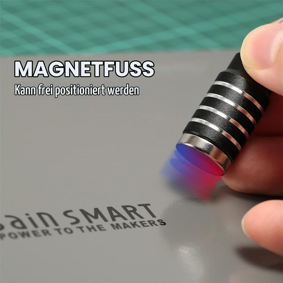SainSmart Dritte Hand Lötstation Lötwerkzeug mit 4 Magnetische Flexible Helfende Händen, LED-Lupe, 4