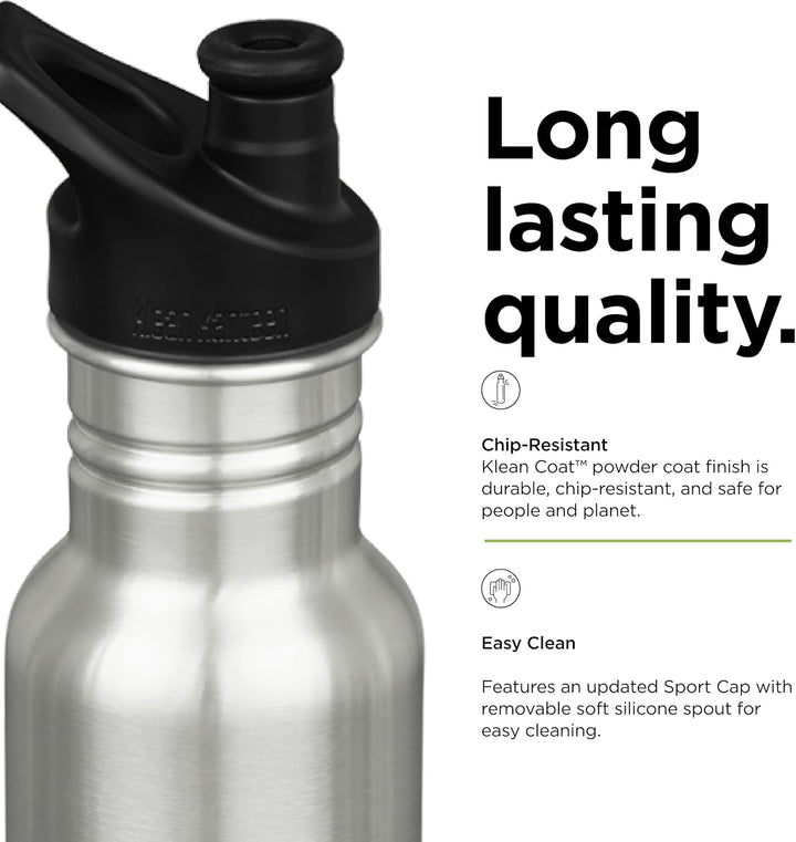 Klean Kanteen Unisex – Erwachsene Klean Kanteen-1008431 Flasche, Brushed Stainless, One Size , Edels