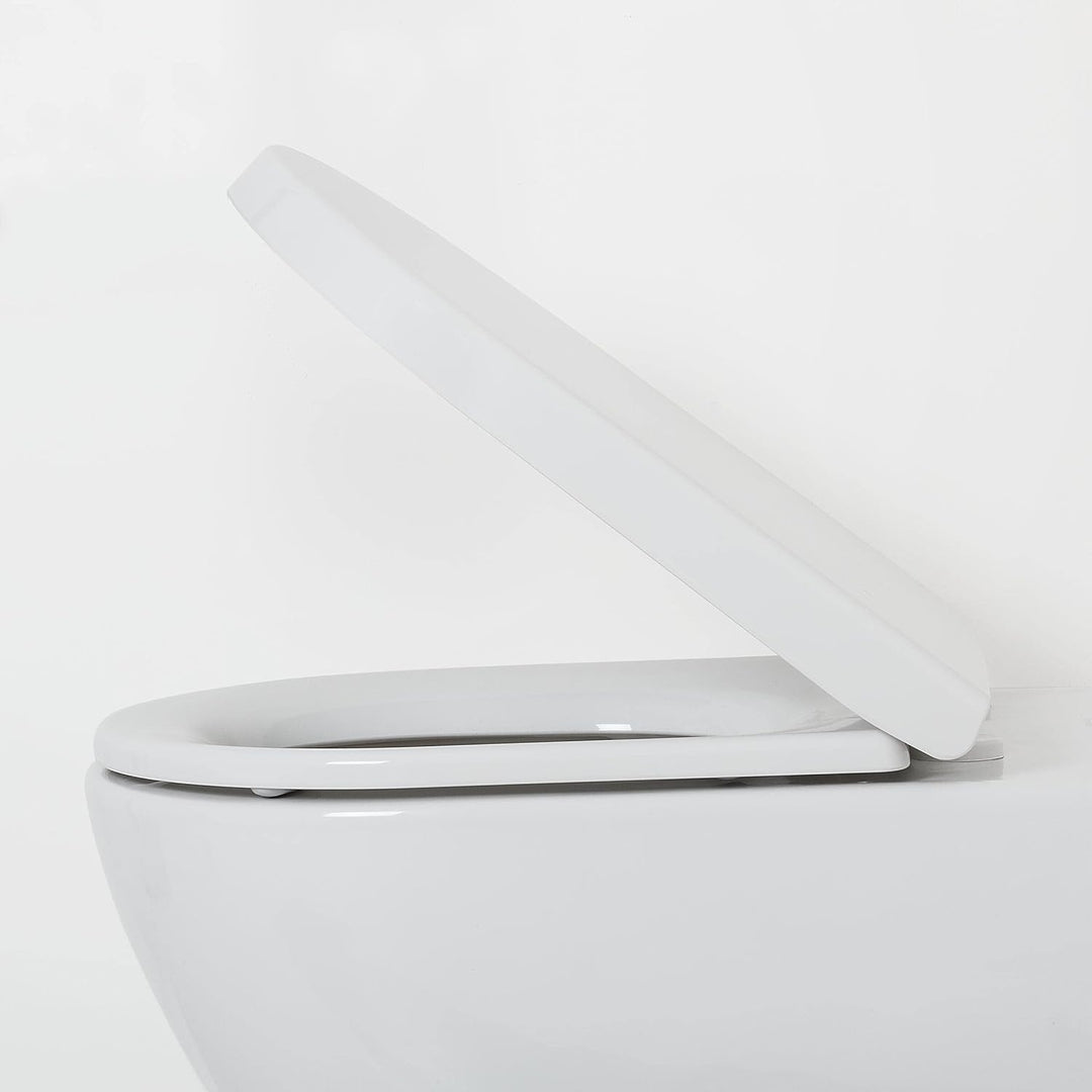 Tiger Stax WC-Sitz, Toilettensitz mit Absenkautomatik und Easy-Clean-Funktion, D-Form, einfache Mont