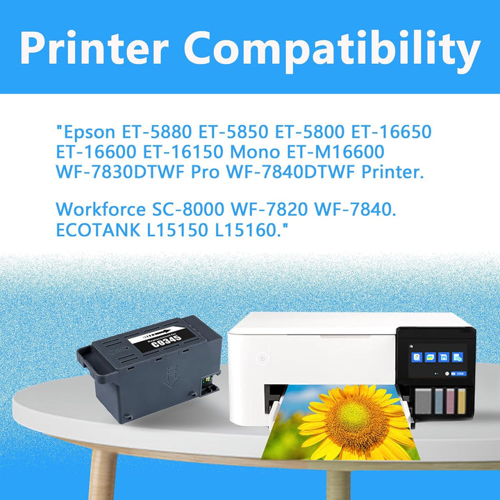 C9345 Wartungsbox Kompatibel für EPSON C9345 C12C934591 Work für ET-5880 ET-5850 ET-5800 ET-16600 ET