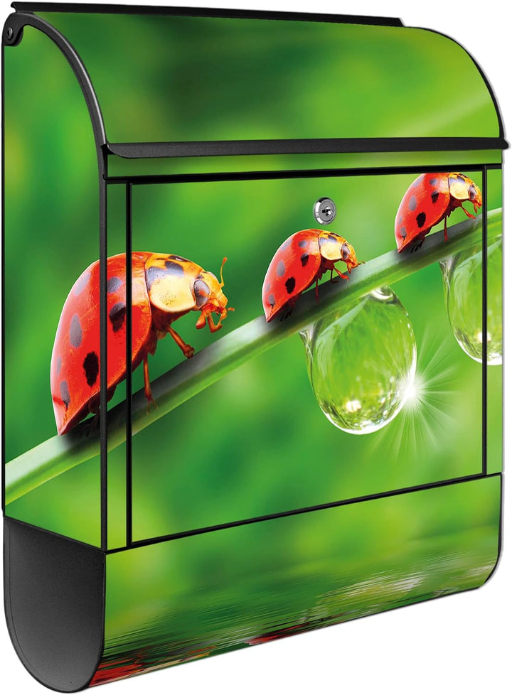 banjado® Design Briefkasten mit Motiv Für Jeden Einen 39x47x14cm &amp; 2 Schlüssel - Briefkasten Stahl s