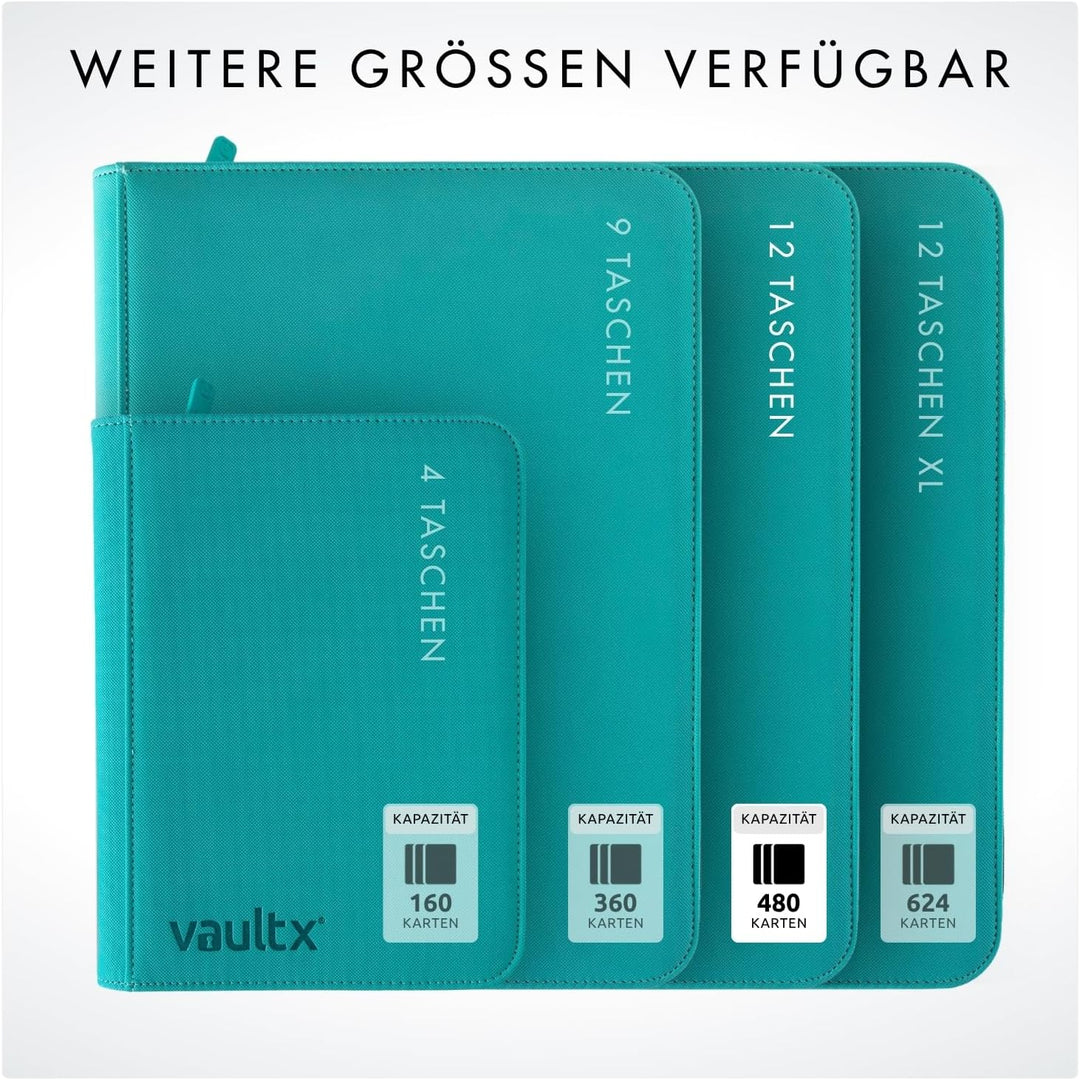 Vault X Premium eXo-Tec Zip Heftmappe - 12 Fächer Sammelkarten Trading Cards Mappe - 480 Fächer mit