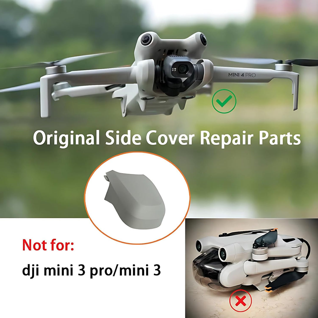 Mini 4 Pro Seitenabdeckung Ersatz-Gimbal Linke rechte Seitenkappen Schutzabdeckung Rumpf Ersatzteile
