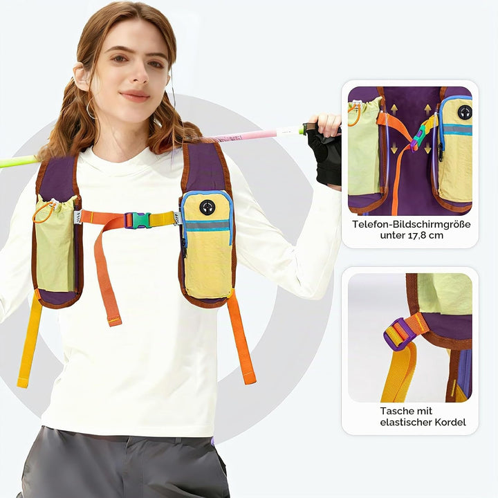 15L Wanderrucksack Kleiner Leichter Faltbarer Daypack Tagesrucksack für Wandern Reisen Camping Fahrr