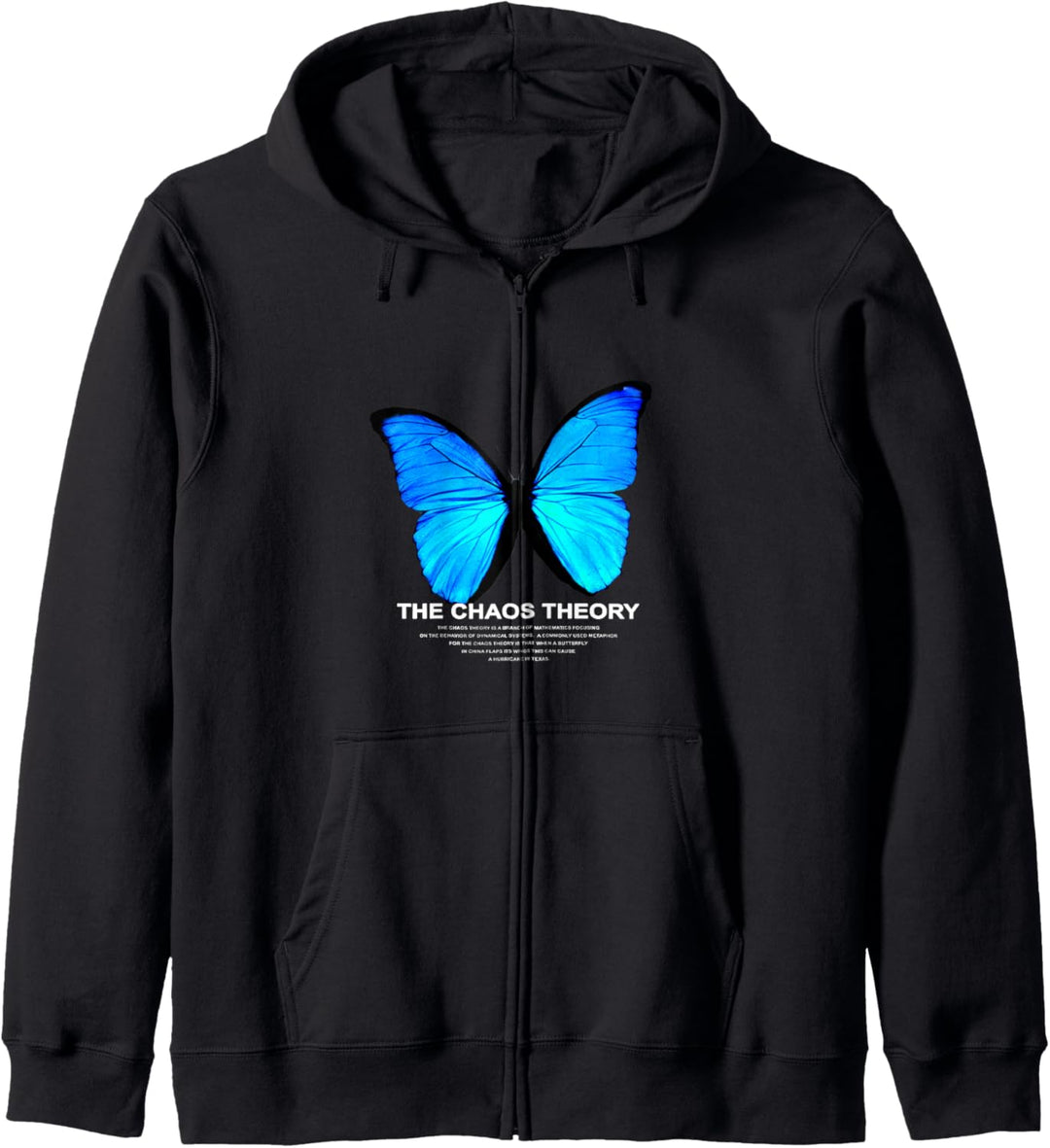 THE CHAOS THEORY BLAU SCHMETTERLING BUTTERFLY BLUE Kapuzenjacke