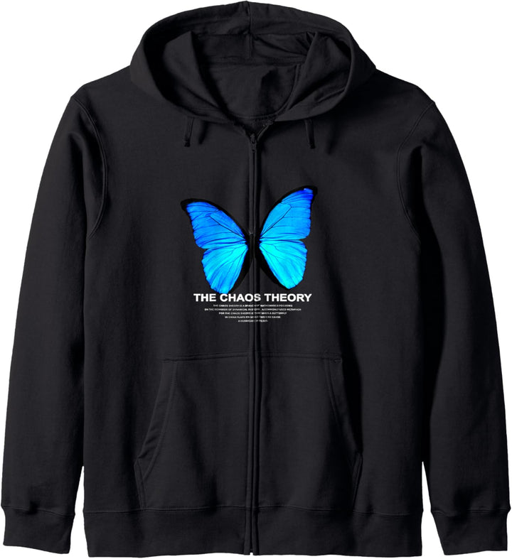 THE CHAOS THEORY BLAU SCHMETTERLING BUTTERFLY BLUE Kapuzenjacke