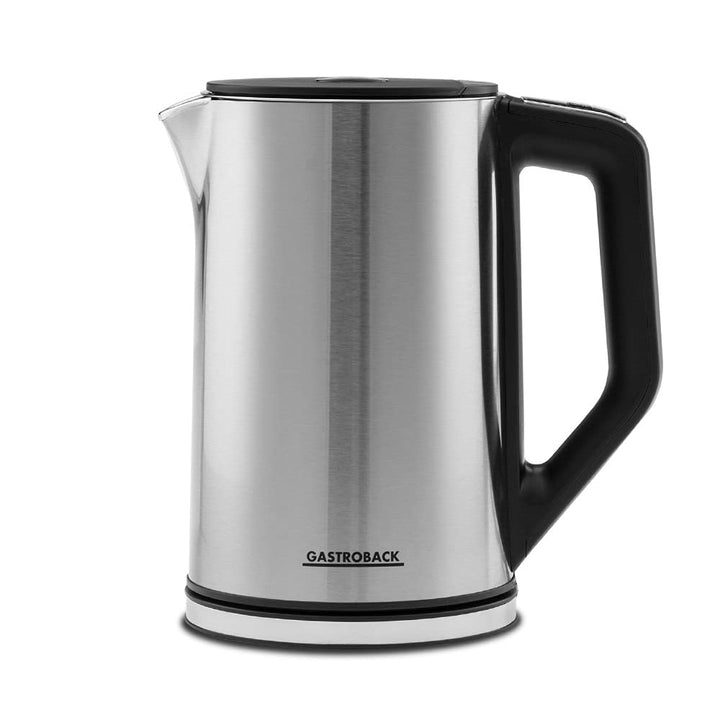 Gastroback 42436 Cool Touch Wasserkocher, Gehäusematerial/Körper, 1,5 l, Schwarz, Edelstahl