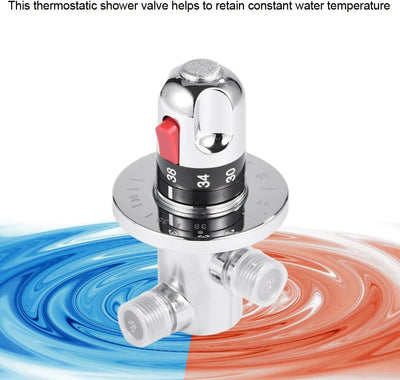 Messing Thermostat Mischwasserventil Mischtemperaturregelventil Mischventil für Warmwasserbereiter