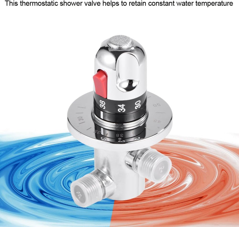 Messing Thermostat Mischwasserventil Mischtemperaturregelventil Mischventil für Warmwasserbereiter