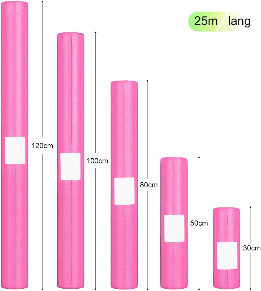 Tischdeckenrolle, 0.8 × 25M, Dunkelrosa, Einweg Vlies Stoffähnlich Tischdecke Rolle, Meterware Tisch