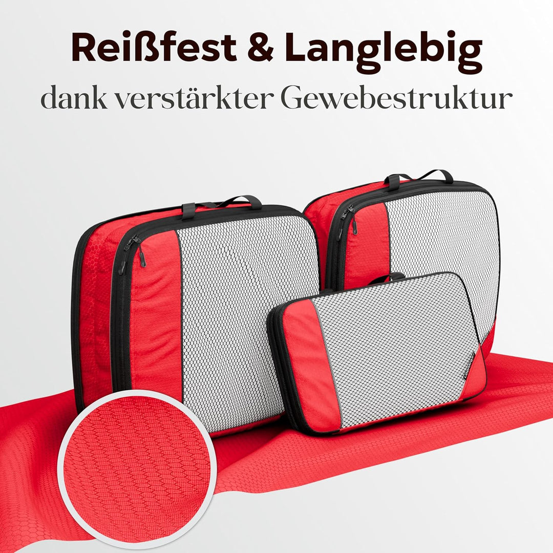 Compression Packing Cubes Set für mehr Platz im Koffer & Backpack - Packwürfel Packing Cubes Compres