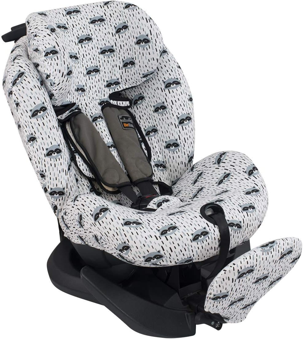 JYOKO KIDS Bezug für Autositze kompatibel mit Besafe Izi Plus (Raccoon), Raccoon