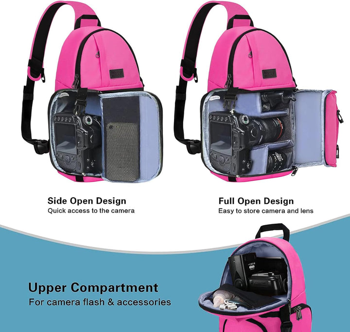 MOSISO Kameratasche Brust, DSLR/SLR/Spiegellose Kamera Rucksack Tasche Stossfester Fotografie Rucksa